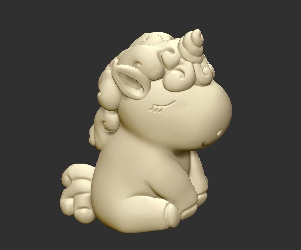 unicorn figurine 3D print model_5