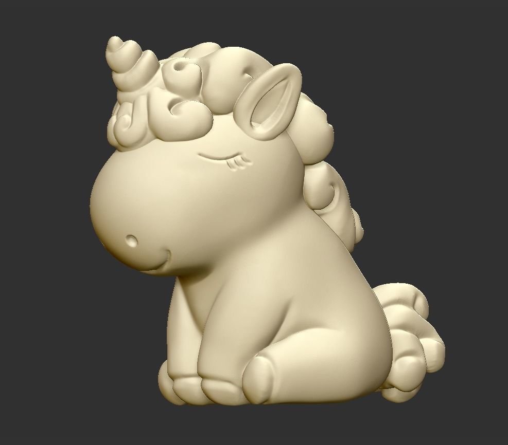 unicorn figurine 3D print model_1