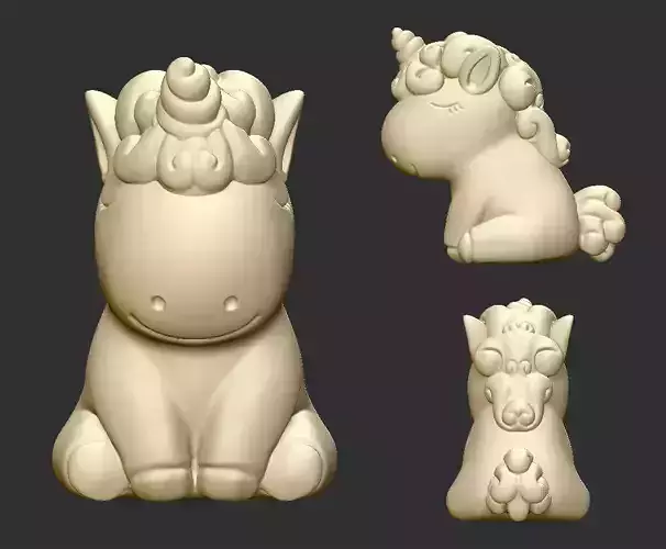 unicorn figurine 3D print model