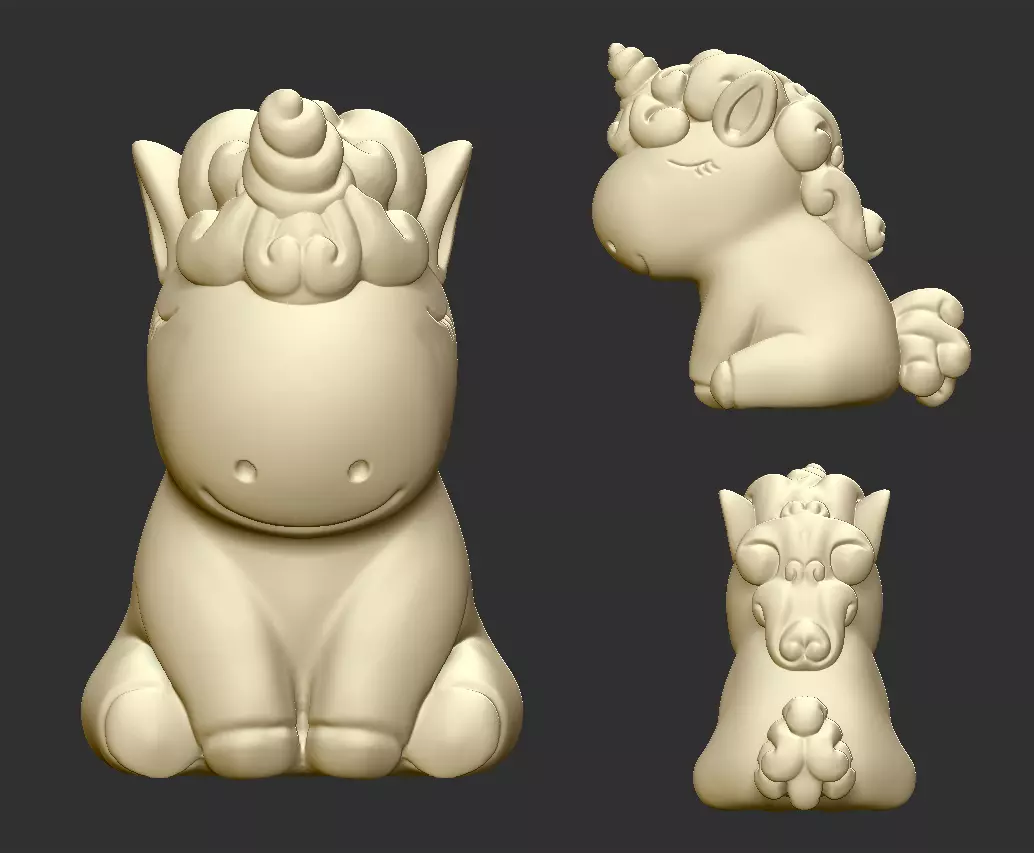 unicorn figurine 3D print model_0