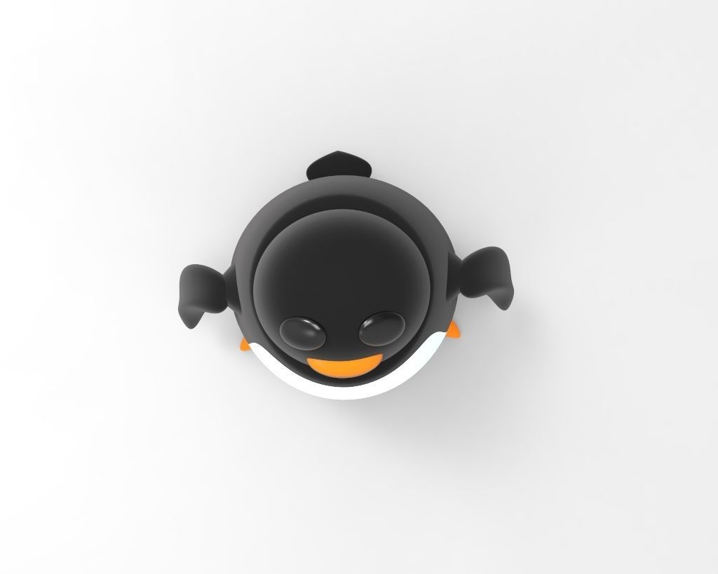 penguin Low-poly 3D model_2