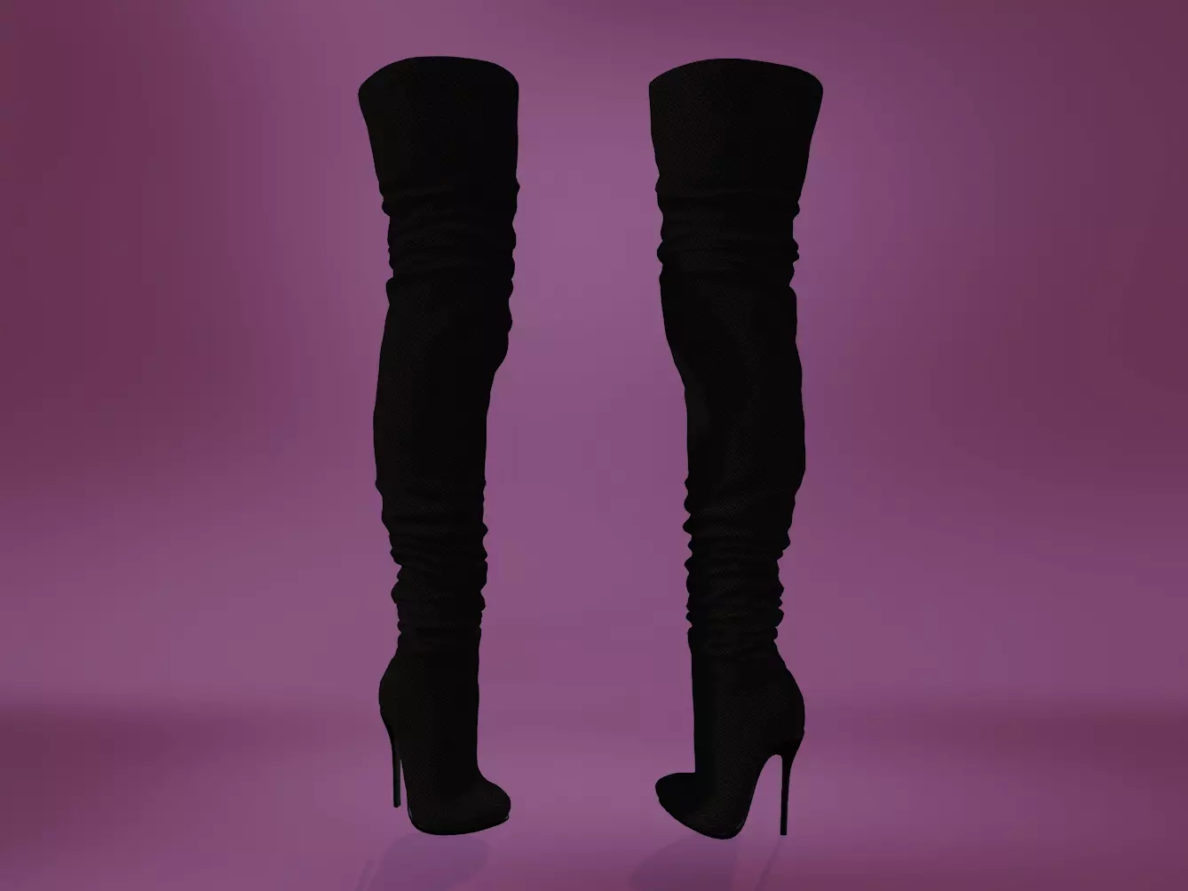 Leather Boots 3D Black 6 Low-poly 3D model