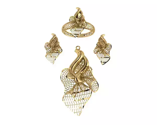 vision set gold plated pendant