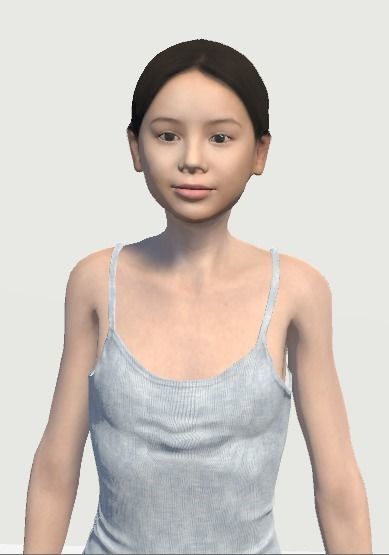 Unity Digital Human HS002 Free 3D model_6