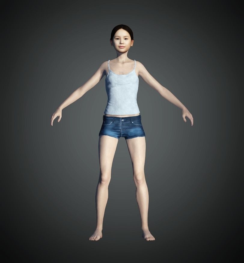 Unity Digital Human HS002 Free 3D model_1