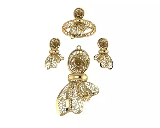 vision set gold plated pendant