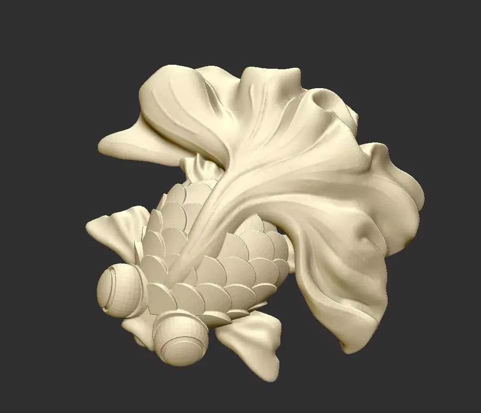 goldfish koi fish 3D print model