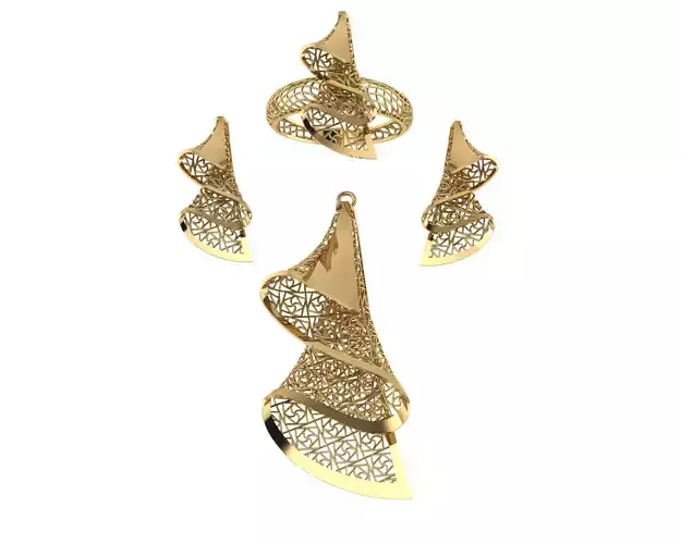 vision set gold - plated jewelry