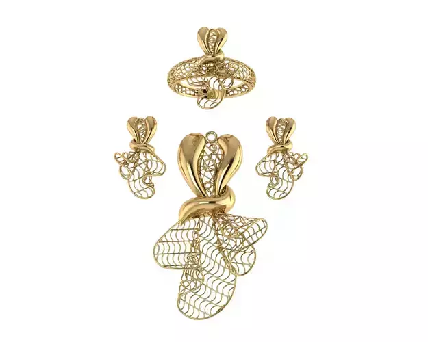 vision set gold - plated jewelry