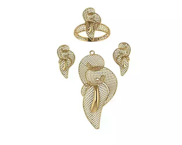 vision set gold plated jewelry