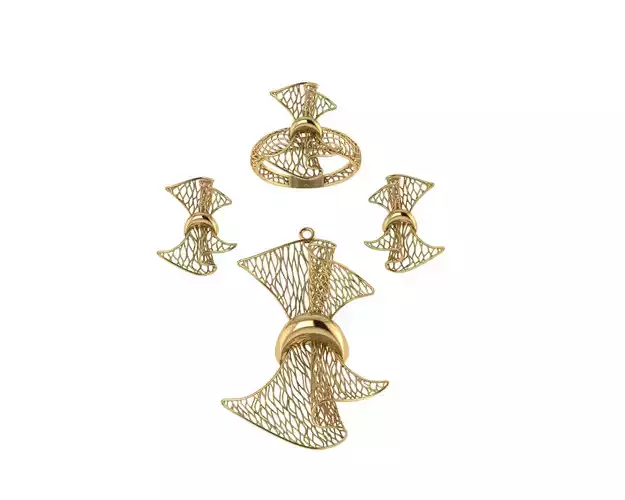 vision set gold - plated jewelry