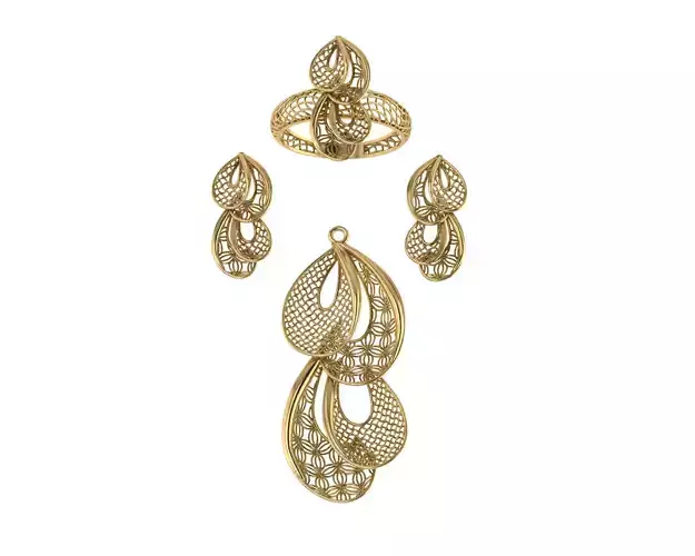 vision set gold plated pendant