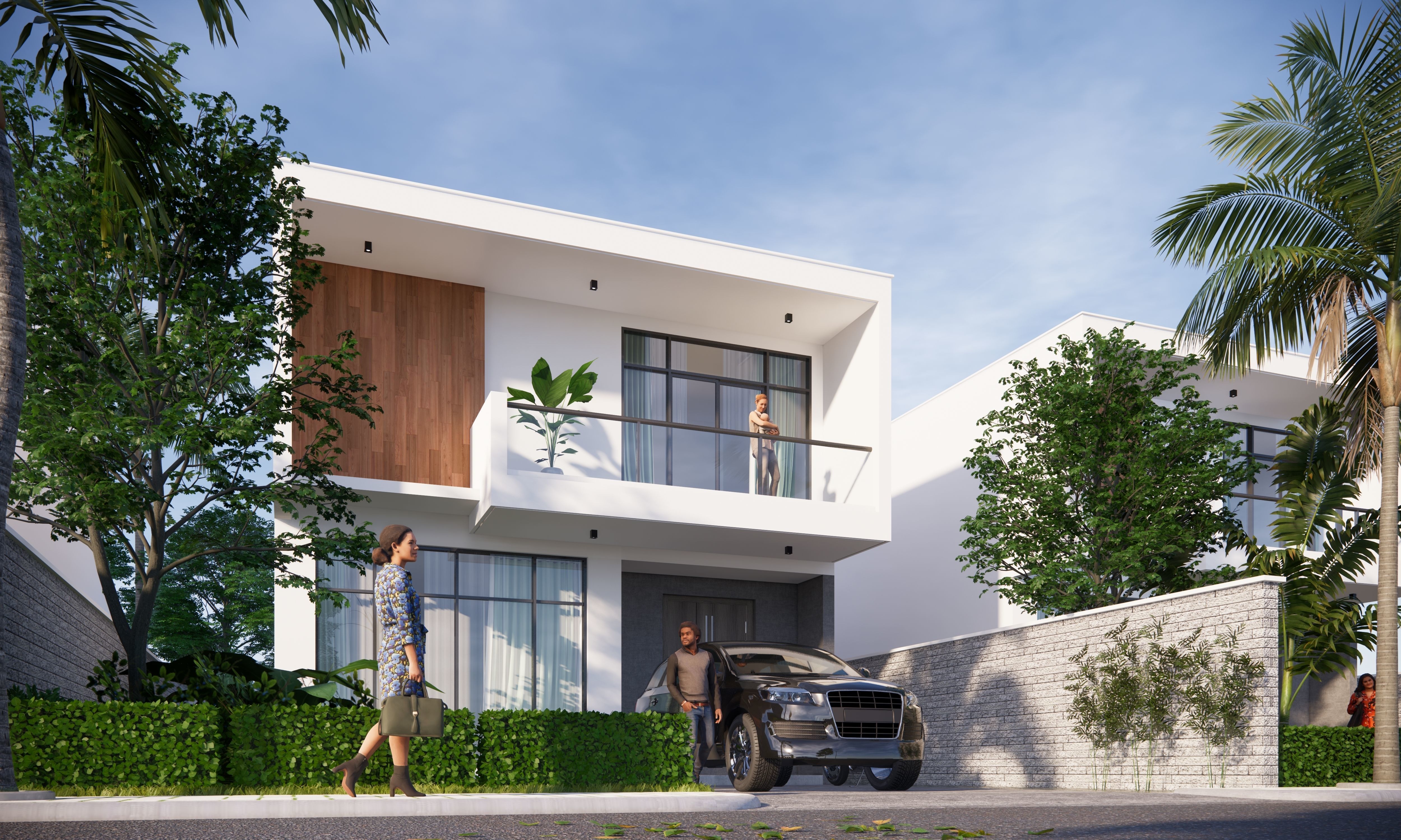 Modern Villa 3D model_1