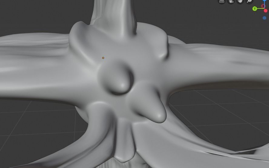 Alien fish two headed  3D print model_1