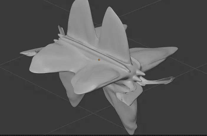 Alien fish two headed  3D print model_0