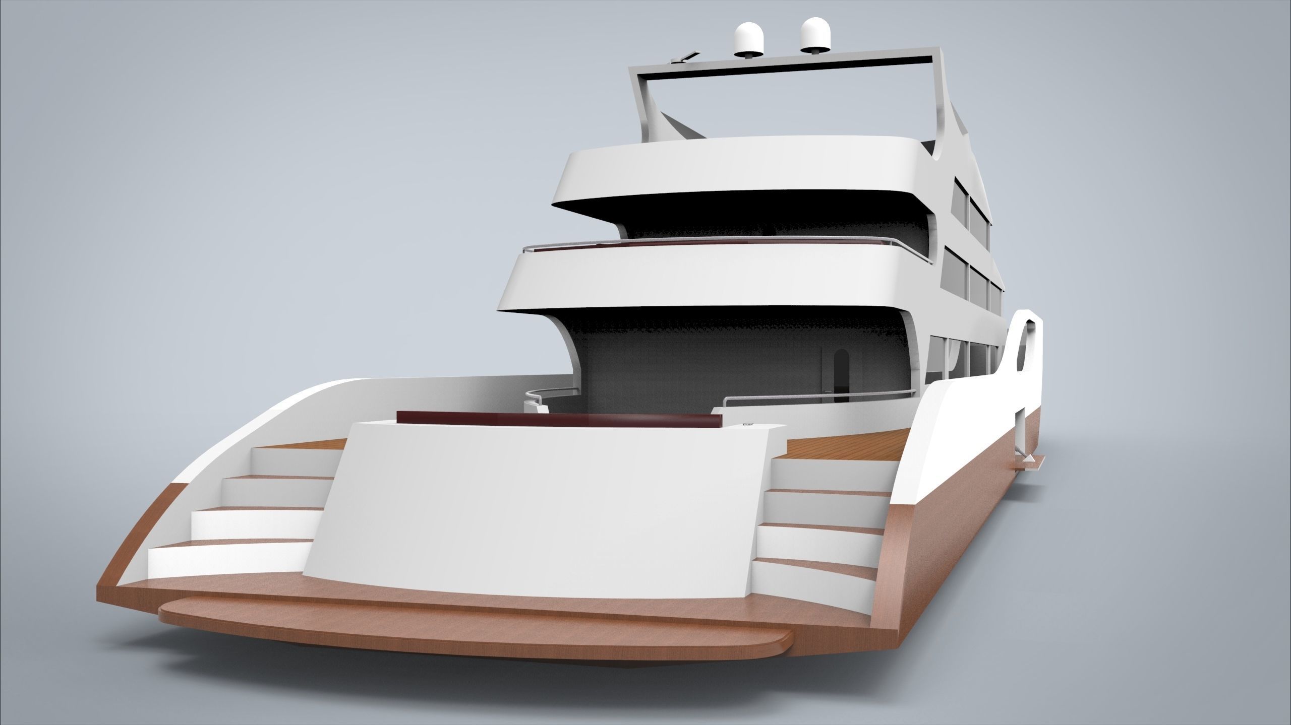 Yacht II Low-poly 3D model_12