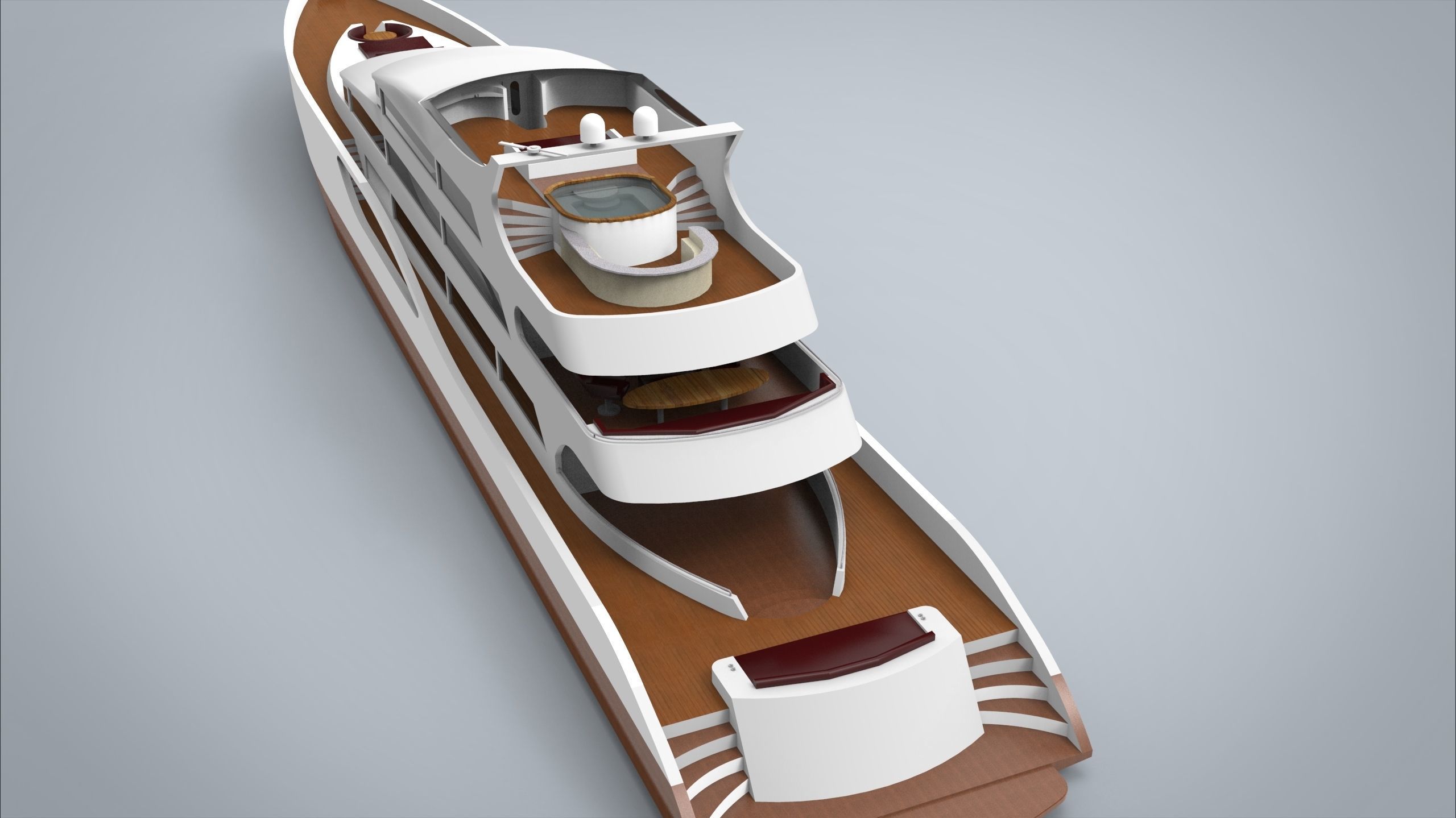 Yacht II Low-poly 3D model_15