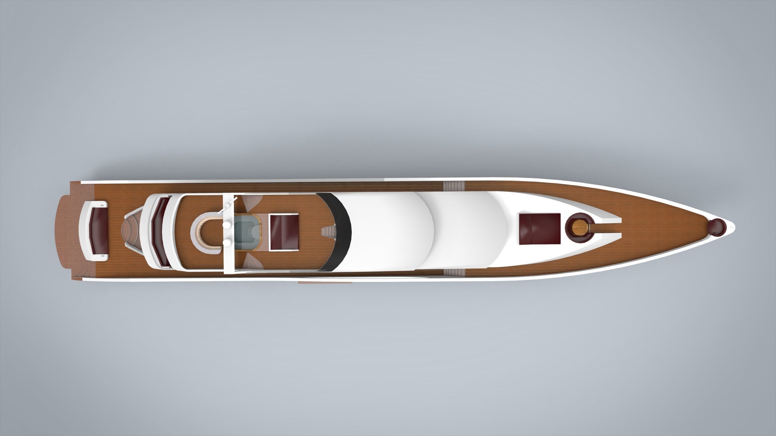 Yacht II Low-poly 3D model_4