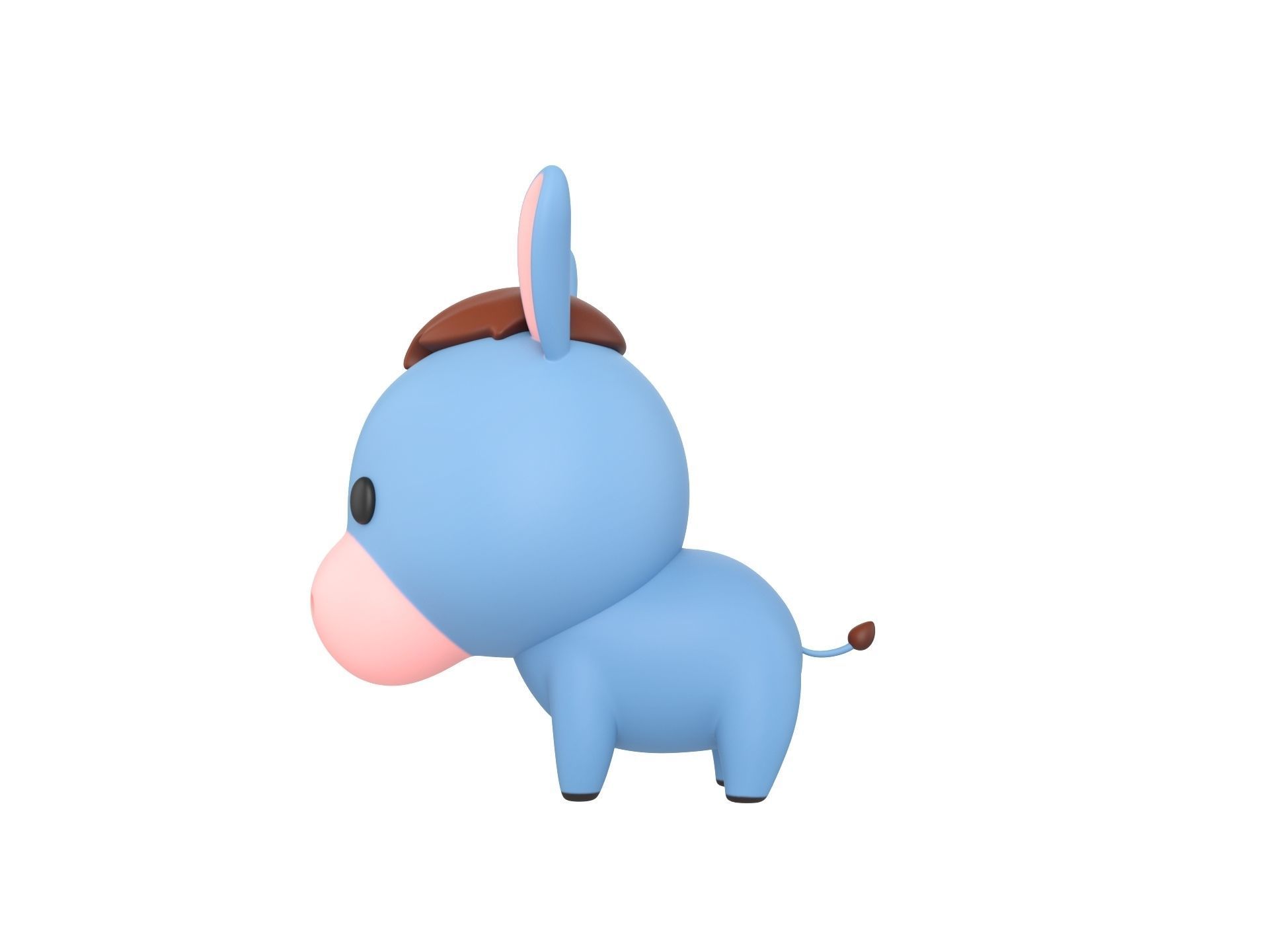 Character049 Donkey 3D model_7