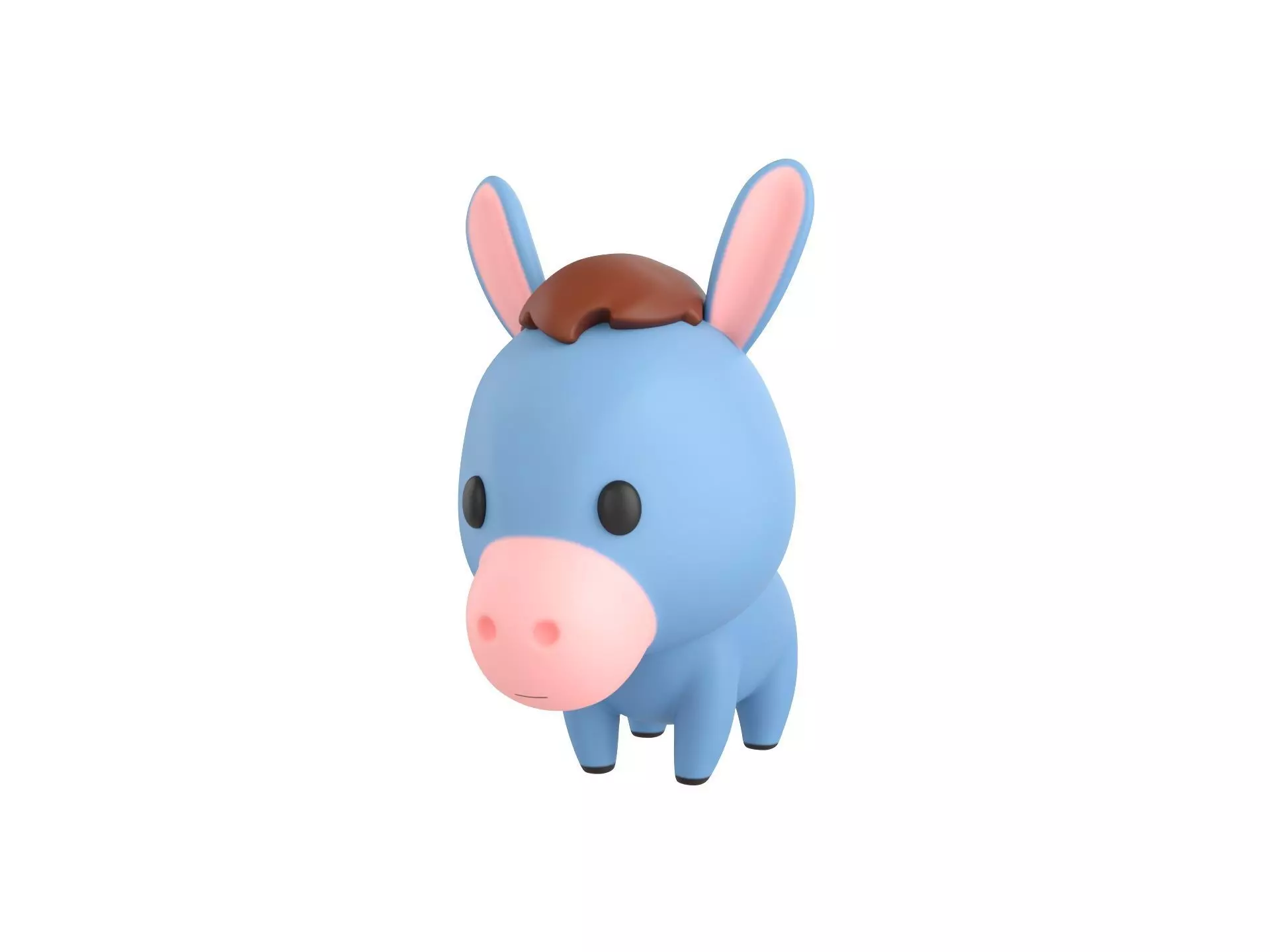 Character049 Donkey 3D model_0