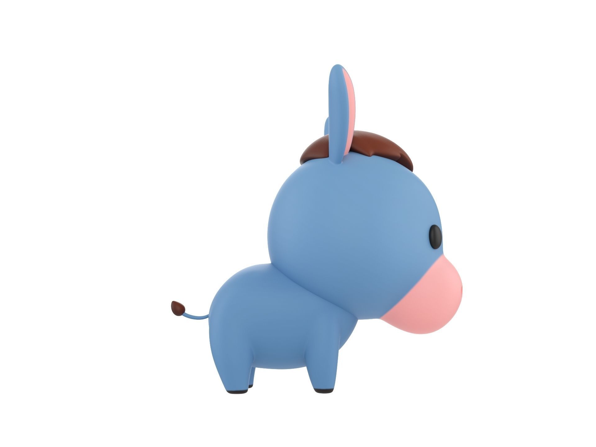 Character049 Donkey 3D model_3