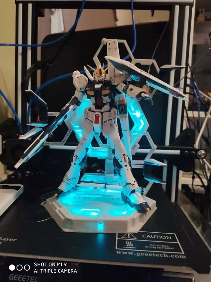 RG Nu Gundam LED Stand 3D print model