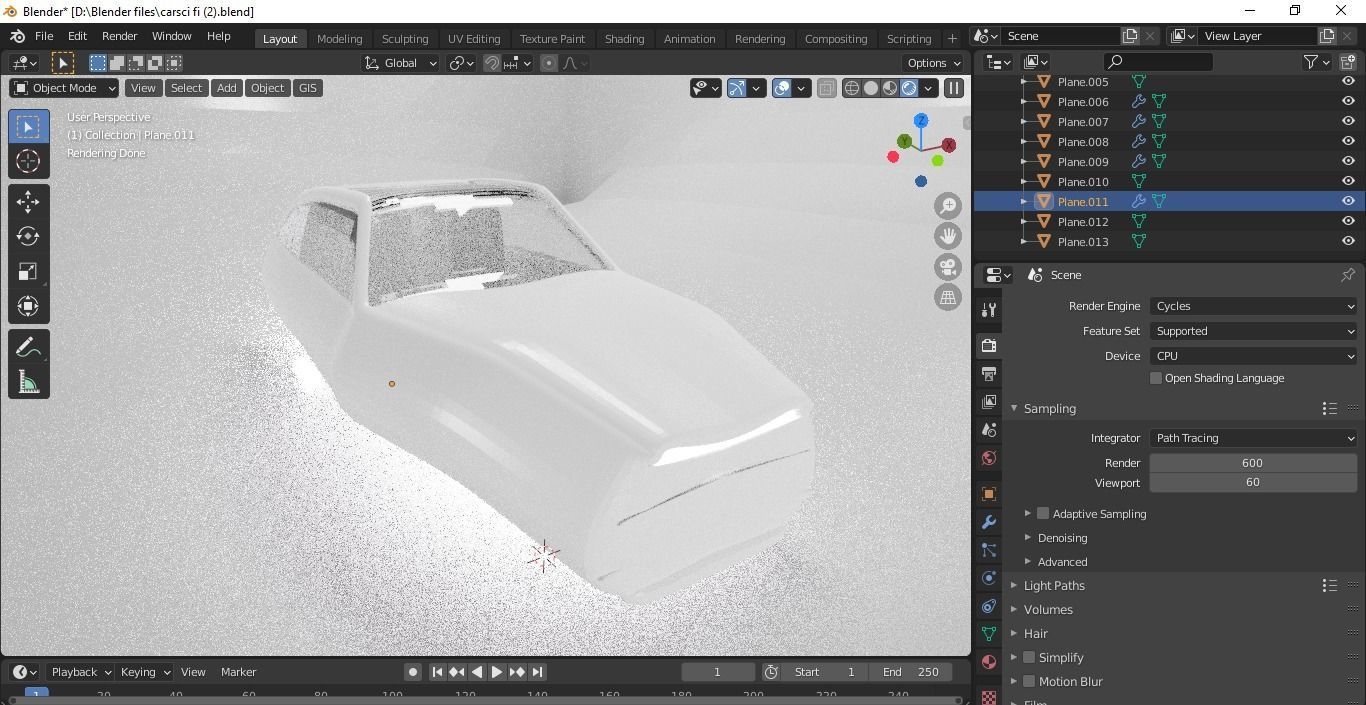 Sci fi Car Low-poly 3D model_2