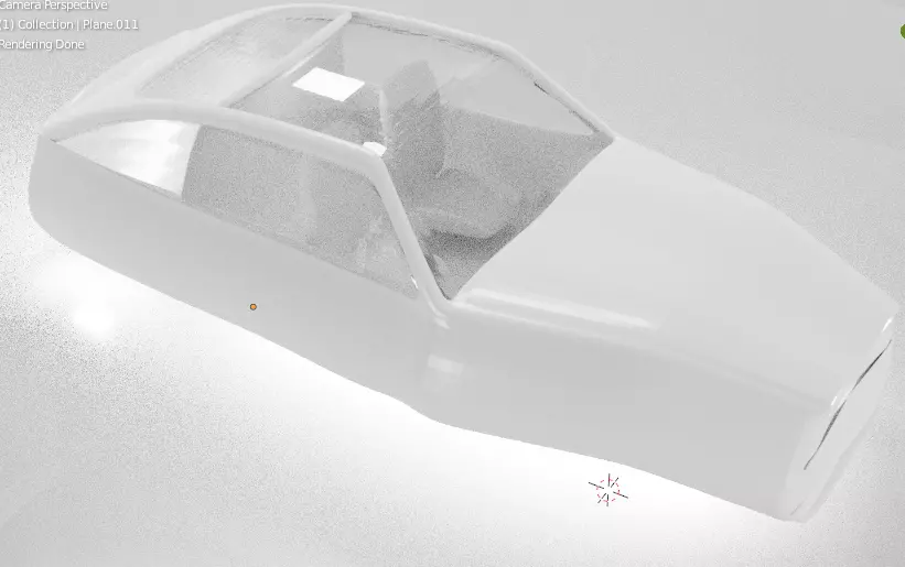 Sci fi Car Low-poly 3D model_0