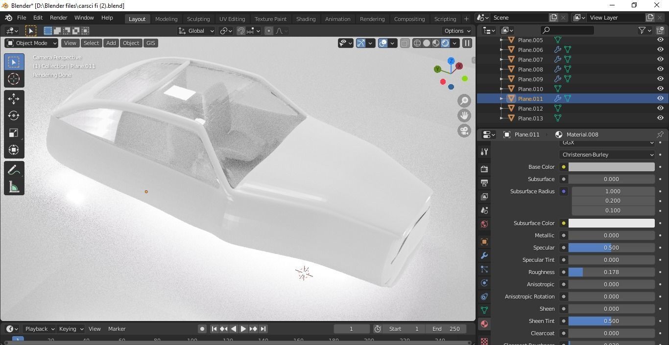Sci fi Car Low-poly 3D model_1
