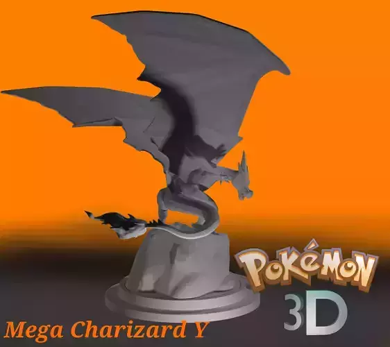 Mega charizard y 3d printable model