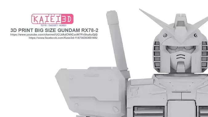 1 per 20 scale  gundam RX78 2 3D print model