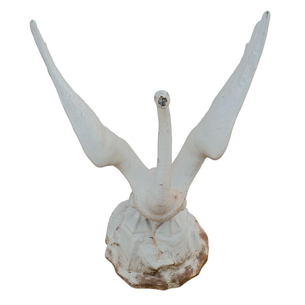 Sculpture for the Park Swan Spread Wings 3D model_4