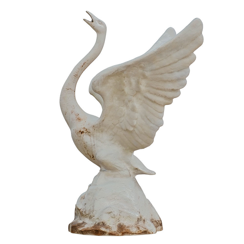 Sculpture for the Park Swan Spread Wings 3D model_5