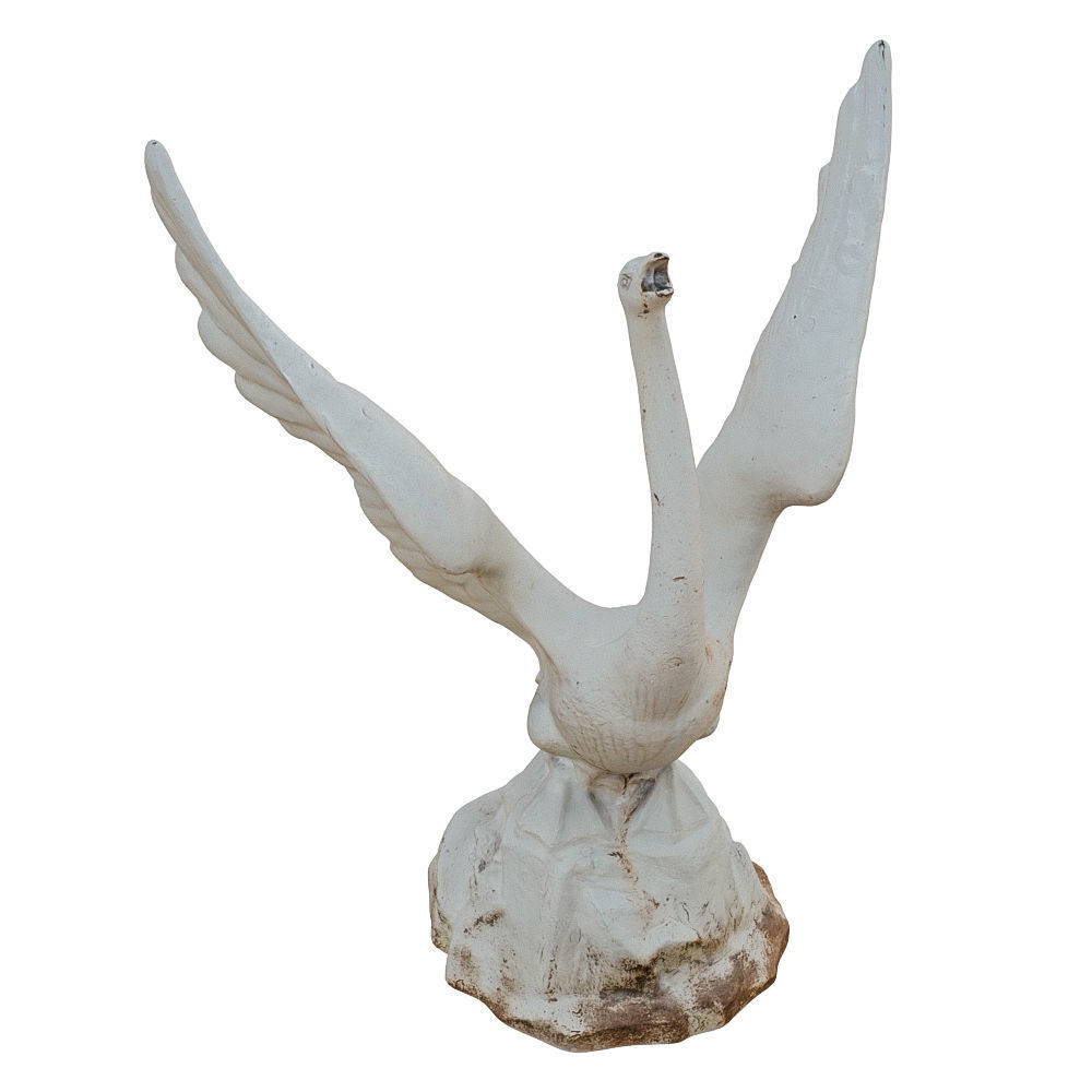 Sculpture for the Park Swan Spread Wings 3D model_1