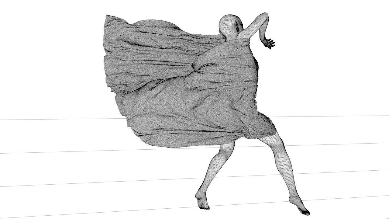 Elf with cape in the wind 3D model_6