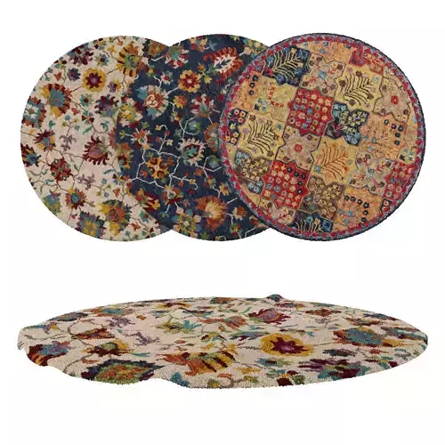 Round Rug Set 63