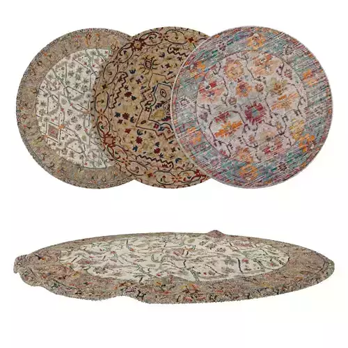 Round Rug Set 64