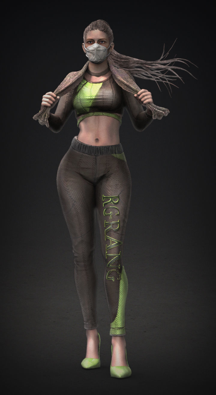 Amelia Female sculpt 3D model_1