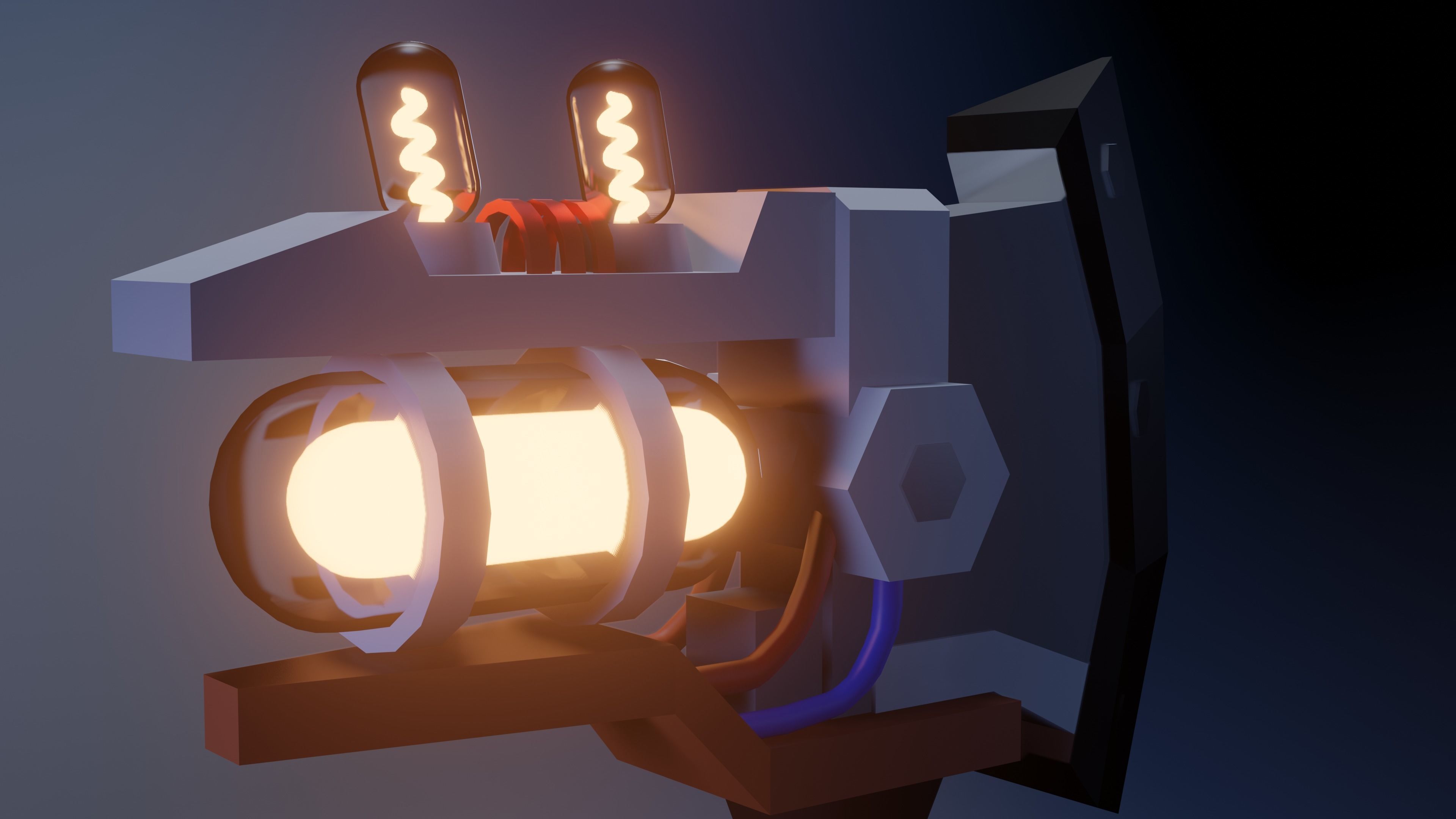 Plasma Axe Low-poly 3D model_2