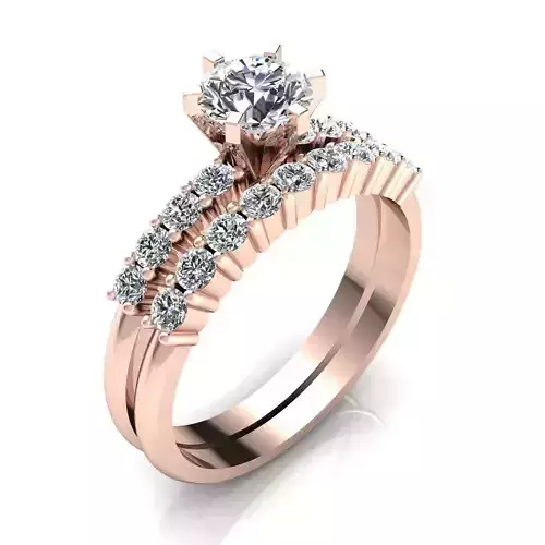 Wedding Set Woman Ring 3d Pring Model