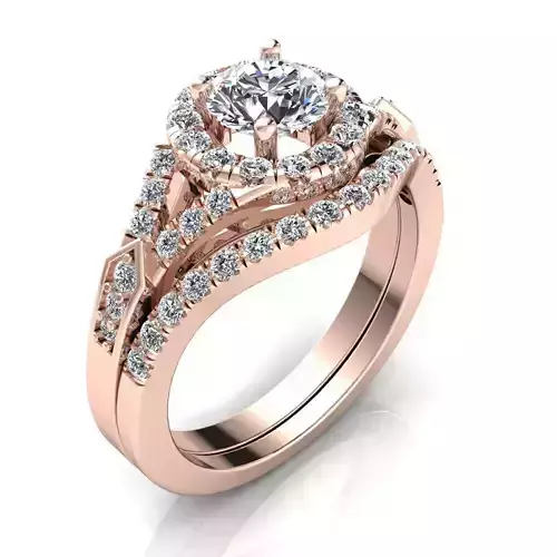 Wedding Set Woman Ring 3d Pring Model