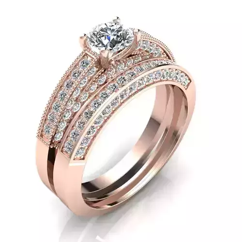 Set Woman Ring 3d Pring Model