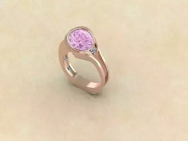 gold silver Ring  3D print model