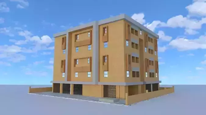 Realistic 3d Indian Building