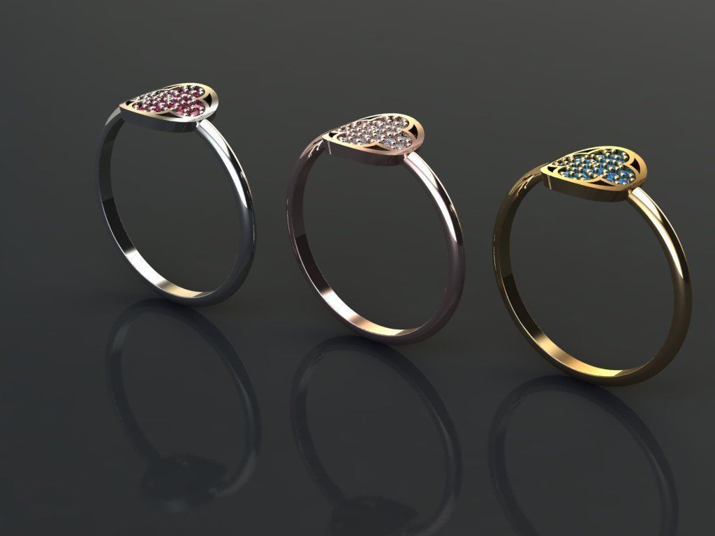 Gold Silver Ring 3d Print Model 3D print model 3D print model_4