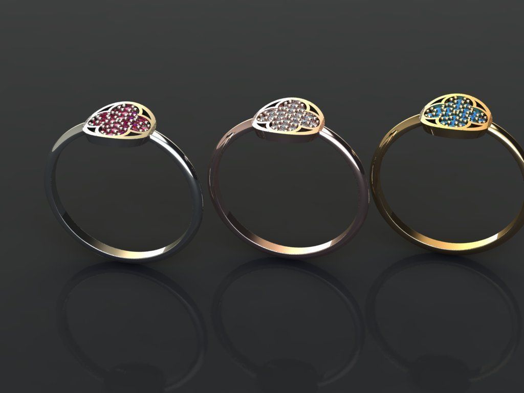 Gold Silver Ring 3d Print Model 3D print model 3D print model_3