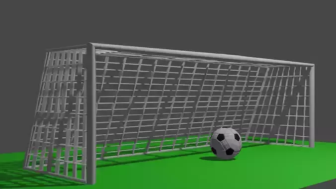 Soccer - Football Goal Low-Poly 3D model