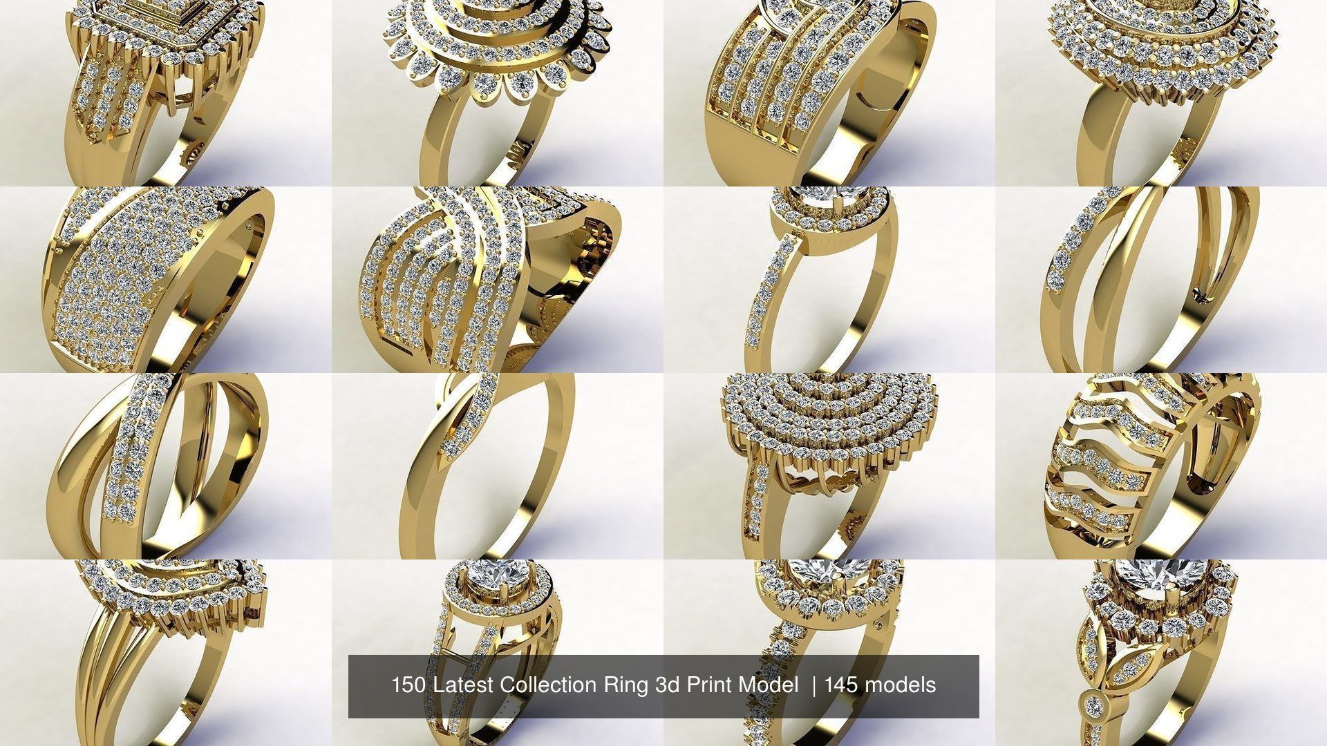 150 Latest Collection Ring 3d Print Model  _48