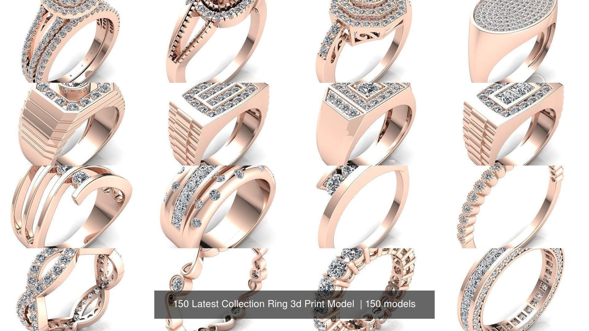 150 Latest Collection Ring 3d Print Model  _60