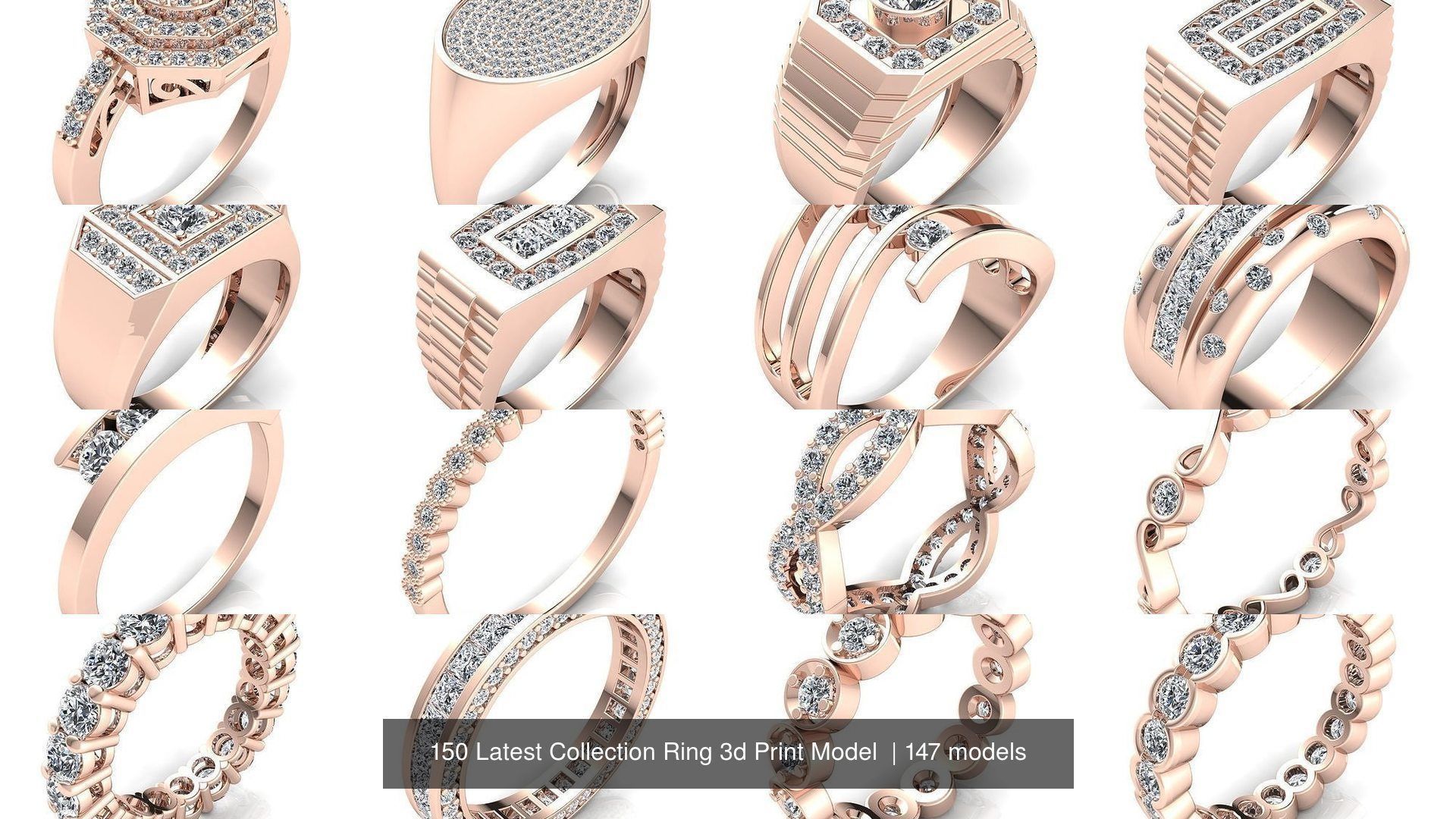 150 Latest Collection Ring 3d Print Model  _62